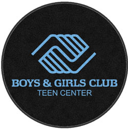 5' Round (58" inches) Digiprint HD Custom Shape BOYS & GIRLS CLUB Indoor Logo Mat