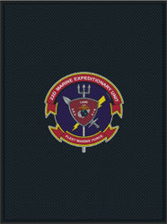6' x 8' (70" x 95") Superscrape Impressions USMC 22D MEU Rubber Logo Mat
