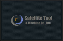 4' x 6' (46" x 69") Superscrape Impressions SATELLITE TOOL  Rubber Logo Mat