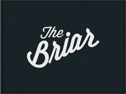 6' x 8' (70" x 95") Superscrape Impressions THE BRIAR Rubber Logo Mat