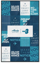 5' x 8' (58" x 95") Digiprint HD ALASKA AIRLINES   Indoor Logo mat