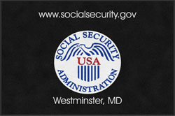 4' x 6'(45" x 69") Digiprint HD SOCIAL SECURITY ADMINISTRATION  Indoor Logo Mat