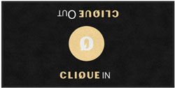 3' x 6' (35" x 69") Digiprint HD CLIQUE 4 Indoor Logo Mat
