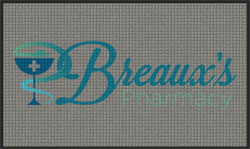3' x 5' (35" x 58") Waterhog Impressions HD BREAUX'S PHARMACY  Indoor/Outdoor Logo Mat