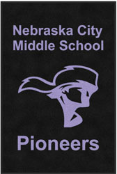 4' x 6'(45" x 69") Digiprint HD NEBRASKA CITY MS  Indoor Logo Mat