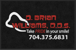 2 'x 3' (24" x 35") Digiprint HD BRIAN WILLIAMS DDS   Indoor Logo Mat