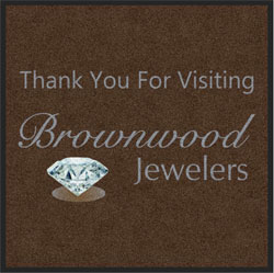 3' x 3' (35" x 35") Digiprint HD BROWNWOOD JEWELERS Indoor Logo Mat