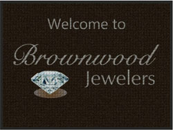 3' x 4' (35" x 45") Waterhog Impressions HD BROWNWOOD JEWELERS  Indoor-Outdoor Logo Mat