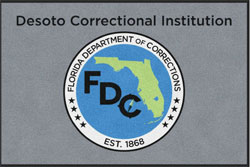 4' x 6'(45" x 69") Digiprint HD DESOTO CORRECTIONAL  Indoor Logo Mat