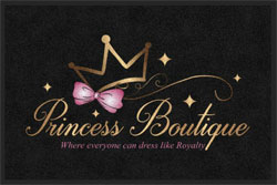 2 'x 3' (24" x 35") Digiprint HD PRINCESS BOUTIQUE  Indoor Logo Mat