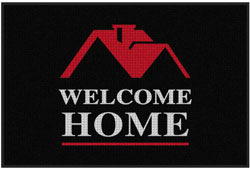 4' x 6'(45" x 69") Waterhog Impressions HD WELCOME HOME  Indoor/Outdoor Logo Mat
