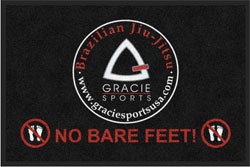 2 'x 3' (24" x 35") Digiprint HD GRACIE SPORTS   Indoor Logo Mat