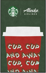 5' x 8' (58" x 95") Digiprint HD ALASKA AIR STARBUCKS  Indoor Logo mat