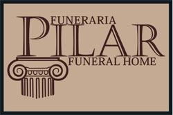 4' x 6' (46" x 69") Floor Impressions PILAR FUNERAL HOME Rubber Logo Mat