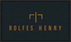 3' x 5' (35" x 56") Superscrape Impressions ROLFES HENRY CO.  Rubber Logo Mat