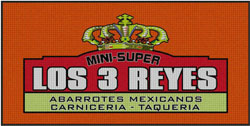 4' x 8' (45" x 95") Waterhog Impressions HD LOS 3 REYES  Indoor/ Outdoor Logo Mat