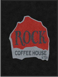 3' x 4' (35" x 47") Digiprint HD ROCK COFFEE HOUSE Indoor Logo Mat