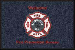 2 'x 3' (24" x 35") Digiprint HD BLOOMFIELD FIRE  Indoor Logo Mat