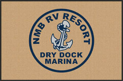 4' x 6'(45" x 69") Waterhog Impressions HD NMB RV RESORT Indoor/Outdoor Logo Mat