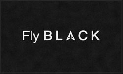 3' x 5' (35" x 59") Digiprint HD FLY BLACK   Indoor Logo Mat
