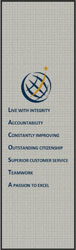 3' x 10' (35" x 119") Waterhog Impressions HD LIVE WITH INTEGRITY  Indoor/Outdoor Logo Mat