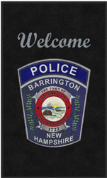 3' x 5' (35" x 59") Digiprint HD BARRINGTON POLICE    Indoor Logo Mat