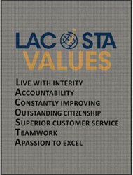 6' x 8' (70" x 96") Waterhog Impressions HD LACOSTA VALUES   Indoor/Outdoor Logo Mat