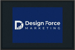 4' x 6' (46" x 69") Superscrape Impressions DESIGN FORCE MARKETING  Rubber Logo Mat