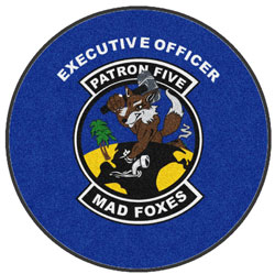 4' Round (45" inches) Digiprint HD Custom Shape MAD FOX 2  Indoor Logo Mat