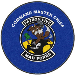4' Round (45" inches) Digiprint HD Custom Shape MAD FOX 3 Indoor Logo Mat
