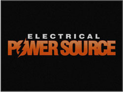 6' x 8' (70" x 96") Waterhog Impressions HD ELECTRICAL POWER SOURCE   Indoor/Outdoor Logo Mat