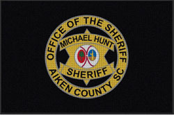 4' x 6'(45" x 69") Waterhog Impressions HD AIKEN COUNTY  Indoor/Outdoor Logo Mat