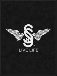3' x 4' (35" x 47") Digiprint HD SNS LIVE LIFE  Indoor Logo Mat