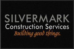 4' x 6'(45" x 69") Waterhog Impressions HD SILVERMARK CONSTRUCTION  Indoor/Outdoor Logo Mat