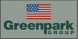 4' x 8'(45" x 95") Waterhog Inlay GREEN PARK GROUP   Indoor/Outdoor Logo Mat