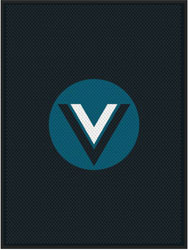 6' x 8' (70" x 95") Superscrape Impressions VALLEY VIEW CHURCH Rubber Logo Mat
