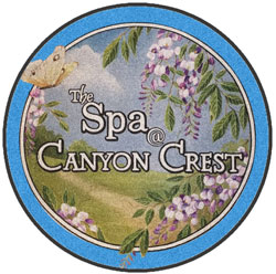 4' Round (45") Digiprint HD Custom Shape THE SPA AT CANYON CREST Indoor Logo Mat