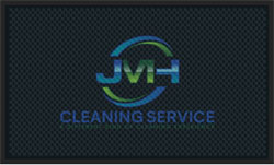 3' x 5' (35" x 56") Superscrape Impressions JMH CLEANING Rubber Logo Mat