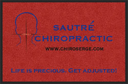 2 'x 3' (24" x 35") Digiprint HD SATURE CHIROPRACTIC   Indoor Logo Mat