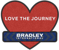 6'x7' (68" x 82") Digiprint HD Custom Shape LOVE THE JOURNEY  Indoor Logo Mat