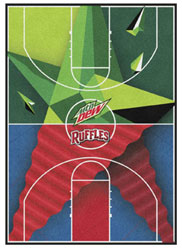 5' x 7' ( 58" x 83") Digiprint HD MTN DEW Indoor Logo Mat