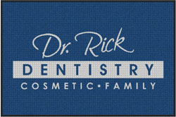 4' x 6'(45" x 69") Waterhog Inlay DR. RICK  Indoor/Outdoor Logo Mat