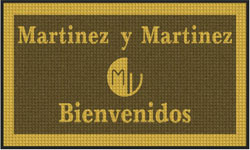 3' x 5 (35" x 59") Waterhog Inlay MARTINEZ Y MARTINEZ  Indoor/Outdoor Logo Mat