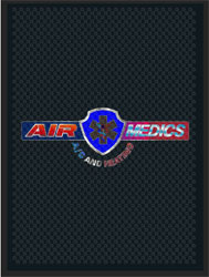 3' x 4' (34" x 45.5") Superscrape Impressions AIR MEDICS  Rubber Logo Mat