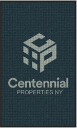 3' x 5 (35" x 59") Waterhog Inlay CENTENNIAL PROPERTIES  Indoor/Outdoor Logo Mat