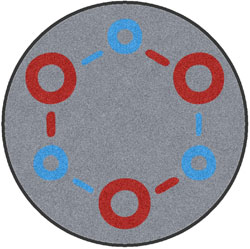 6' Round (68" inches) Digiprint HD Custom Shape SPORTS RECOVERY LAB   Indoor Logo Mat
