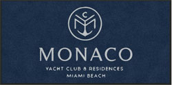 3' x 6' (35" x 69") Digiprint HD MONACO YACHT CLUB   Indoor Logo Mat