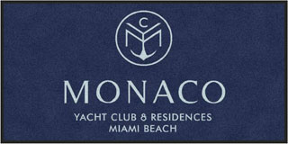 3' x 6' (35" x 69") Digiprint HD MONACO YACHT CLUB   Indoor Logo Mat