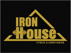 6' x 8' (70" x 96") Waterhog Impressions HD IRON HOUSE Indoor/Outdoor Logo Mat
