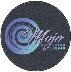 4' Round (45") Digiprint HD Custom Shape MOJO SOLAR STUDIO  Indoor Logo Mat
